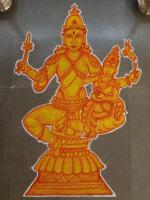 Rangoli of Lord Bhavanishankar - Samaradhana Divas of HH Shrimat Parijnanashram Swamiji I at Adi Math, Gokarna (16 April 2026)